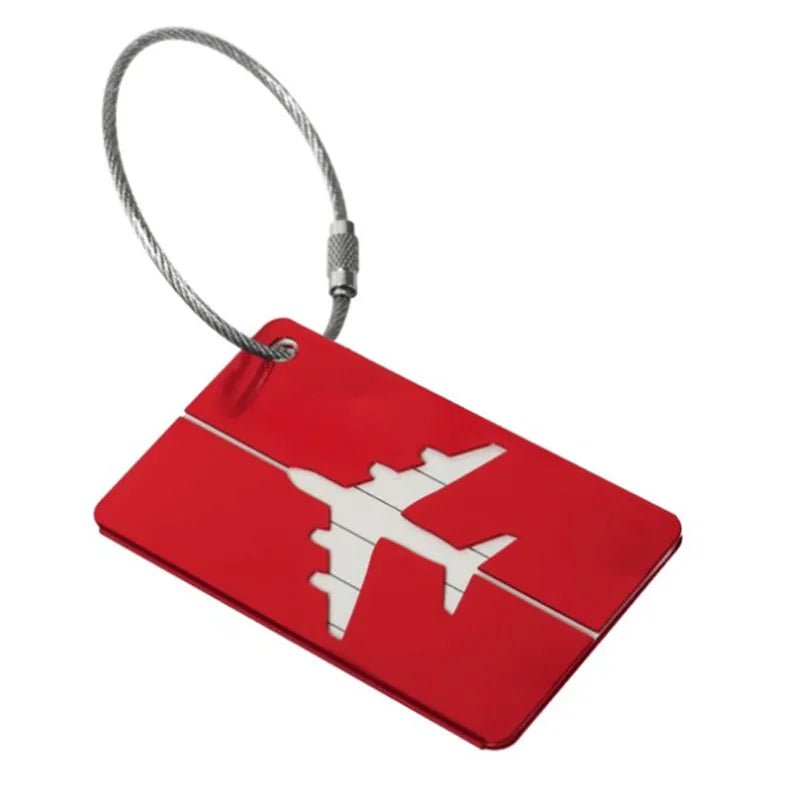 Storazone Red 1pc Luggage Travel Accessories Fashion Cute Novelty Rubber Funky Aluminium Label Straps Suitcase Luggage Tag Drop Shipping