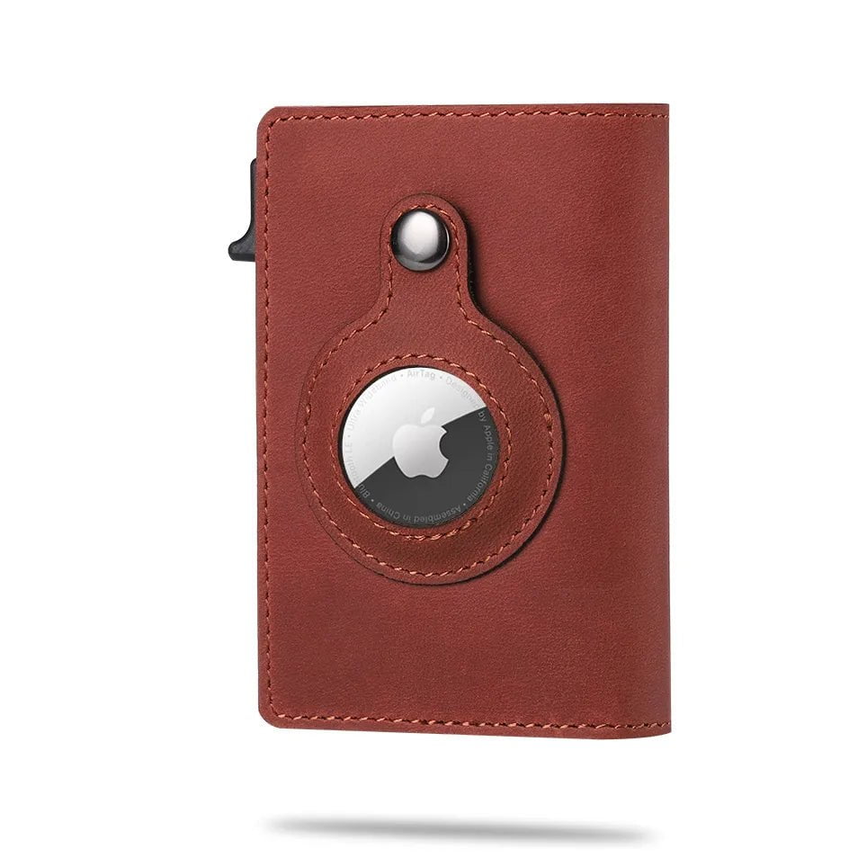 Storazone Red 2023 For Apple Airtag Wallet Men Carbon Fiber Fashion ID Credit Card Holder Rfid Slim Airtag Slide Wallet Designer Cardholder