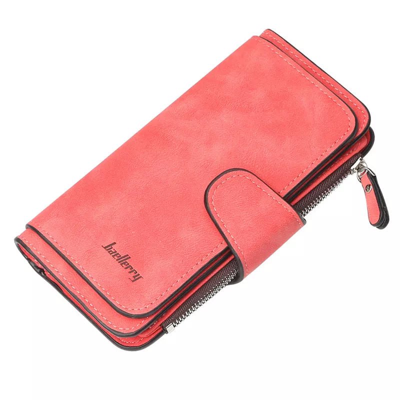 Storazone Red 2023 Women Wallets Fashion Long PU Leather Top Quality Card Holder Classic Female Purse  Zipper  Wallet For Women