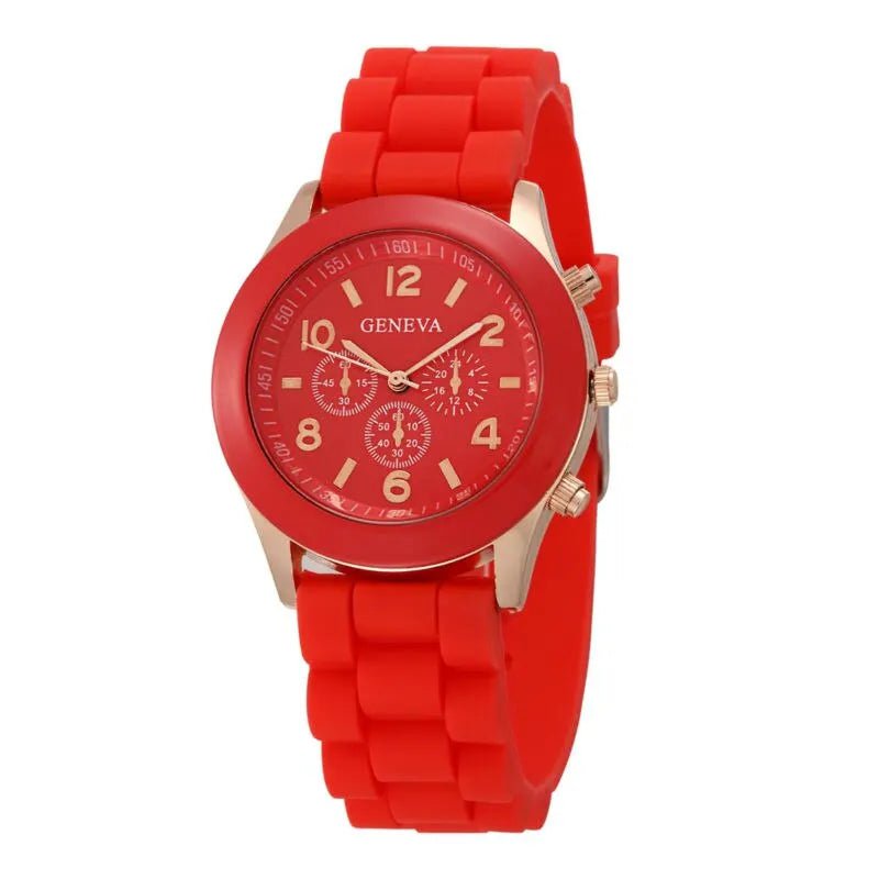 Storazone Red 2023 Women Watches New Fashion Luxury Brand Women's Watch Silicone Strap Quartz Wrist Watch For Female Relogio Feminino