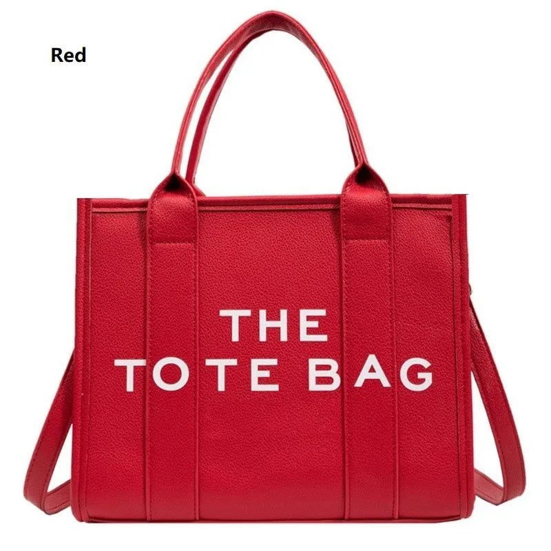 Storazone Red / (20cm<Max Length<30cm) The Tote Bag For Women, Trendy PU Leather Handbag, Top Handle Satchel Purse, Casual Crossbody Bag