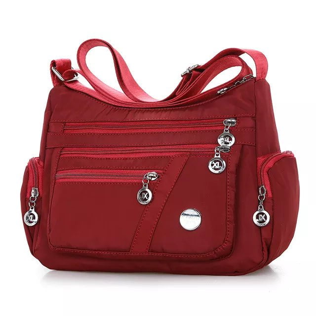 Storazone red / 27x11x20cm Yogodlns Oxford Waterproof Shoulder Bag Women Casual Crossbody Bag Multifunction Shopping Handbag Large Capacity Messenger Bag