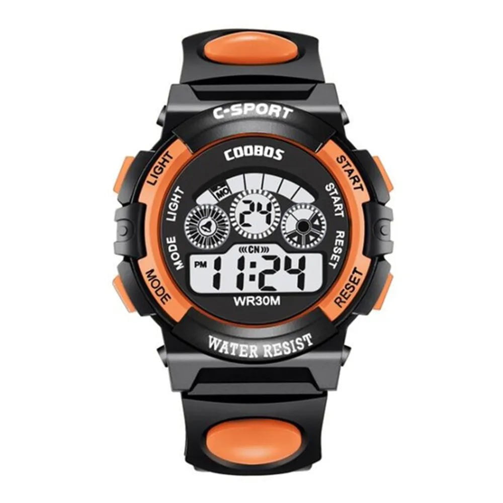 Storazone Red 3 Kids Electronic Watches Color Luminous Dial Life Waterproof Multi Function Luminous Aalarm Clocks Watch For Boys And Girls