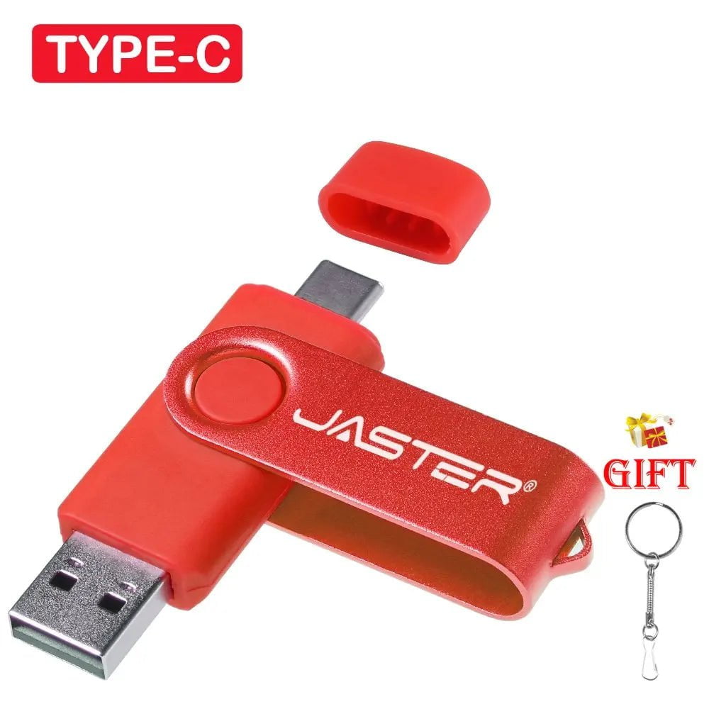Storazone Red / 4GB JASTER Red Rotatable USB Flash Drive 128GB Free Custom Logo 2.0TYPE-C USB Stick 64GB 32GB 16GB 8GB Creative Gift Pen Drive 4GB