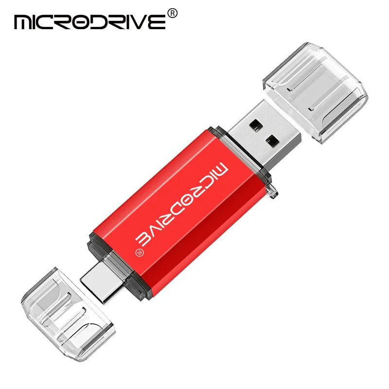 Storazone Red / 4GB OTG USB Flash Drive Type C Pen Drive 256GB 128GB 64GB 32GB USB Stick 16gb 8GB 4GB Pendrive for Type-C Device