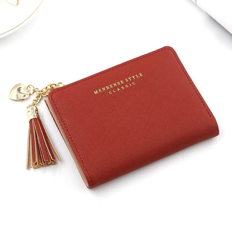 Storazone Red-B Women's Wallet Short Women Coin Purse Fashion Wallets For Woman Card Holder Small Ladies Wallet Female Hasp Mini Clutch For Girl