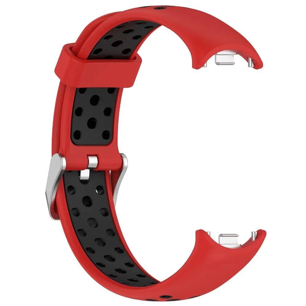 Storazone red-black / For Xiaomi Band 8 Soft Silicone Strap for Xiaomi Mi Band 8 Breathable Sport Bracelet Wristband Belt for MiBand 8 Replacement Correa Watchband