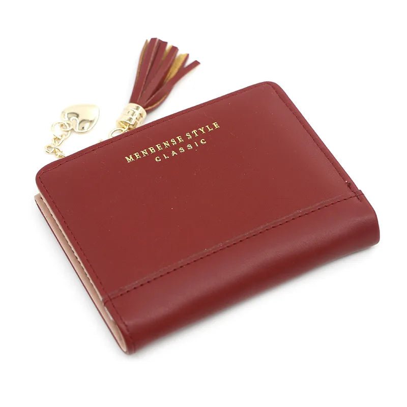 Storazone Red-C Women's Wallet Short Women Coin Purse Fashion Wallets For Woman Card Holder Small Ladies Wallet Female Hasp Mini Clutch For Girl