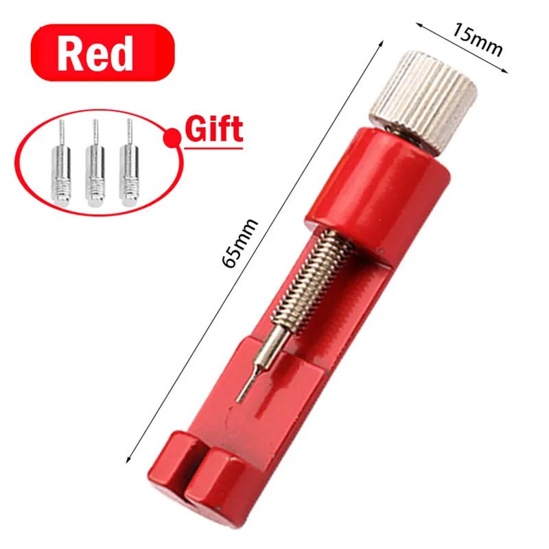 Storazone Red / CHINA Metal Watch Repair Tool Adjusting Watch Strap Tool with Watch Pin Band Bracelet Link Pin Tool Remover Easy To Remover Adjust