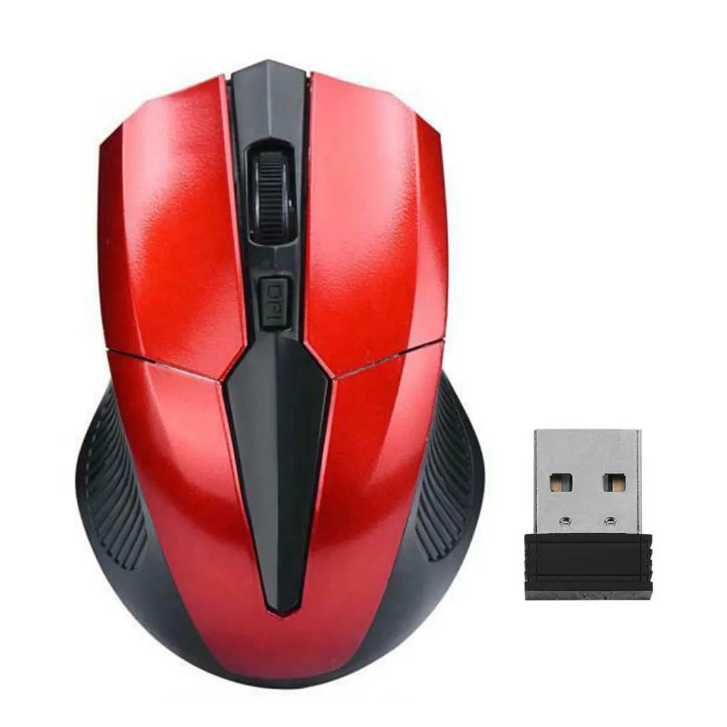 Storazone Red / CHINA Wireless Gaming Mouse Adjustable DPI Switch 800-1200-1600DPI 2.4G 6 Buttons Optical Mouse for Laptop Notebook PC