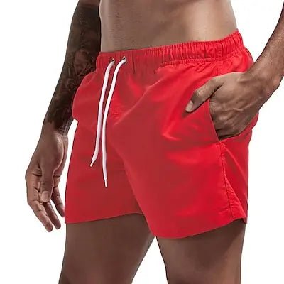 Storazone Red / M Swim Trunks Swim Shorts for Men Quick Dry Board Shorts Bathing Suit Breathable Drawstring With Pockets for Surfing Beach Summer