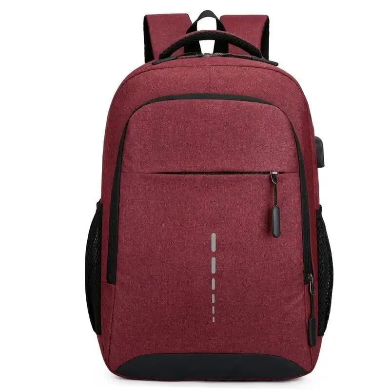 Storazone Red Mens BackPack LargeCapacity Simple Fashion Travel Female Student ComputerBag