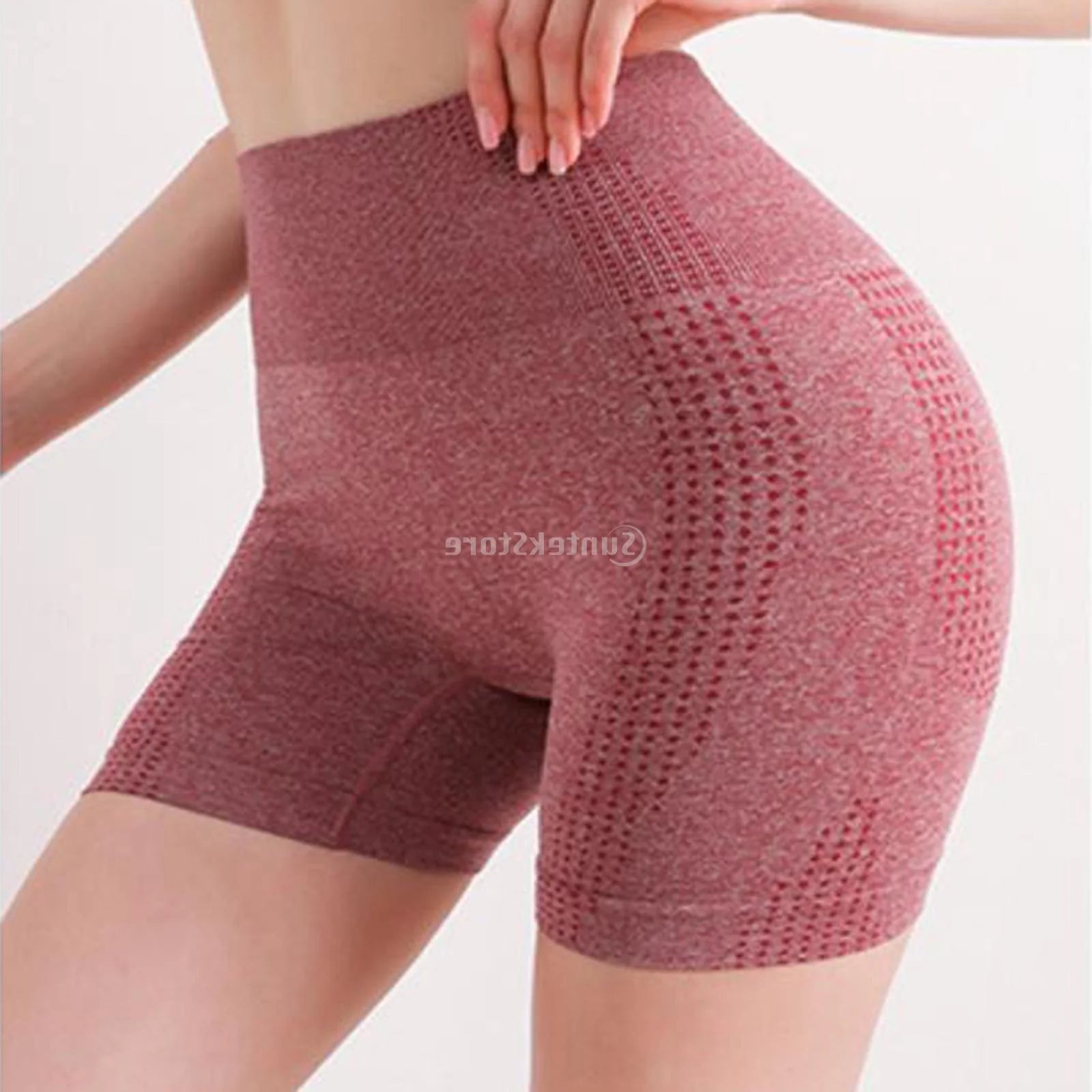 Storazone red / S M(40-65KG)-Shorts Push Up Sports Shorts For Women Cycling Shorts Jogging Fitness High Waist Gym shorts Leggings Women Yoga Clothing Women Shorts