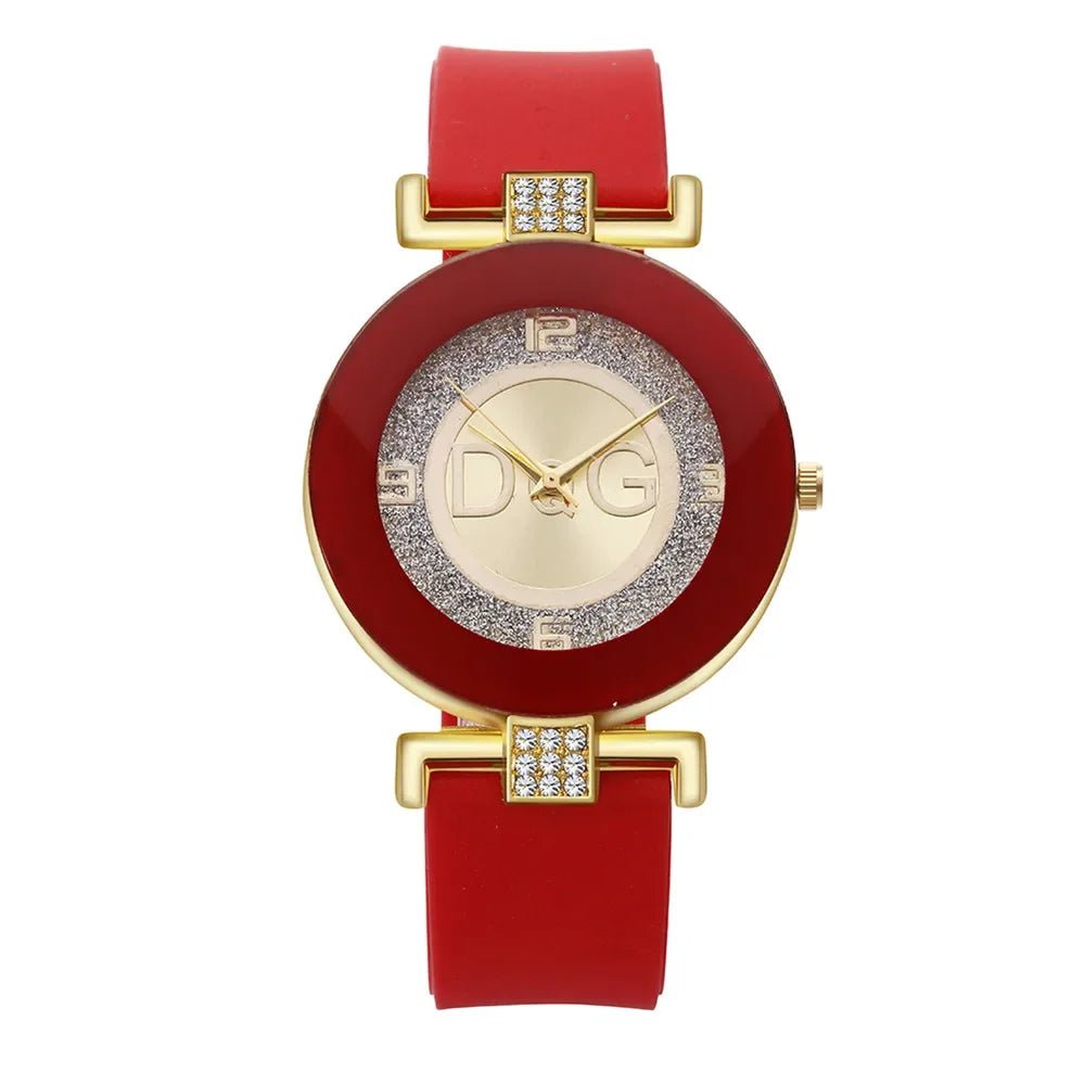 Storazone Red Simple Black White Quartz Watches Women Minimalist Design Silicone Strap Wristwatch Big Dial Women's Fashion Creative Watch 2024