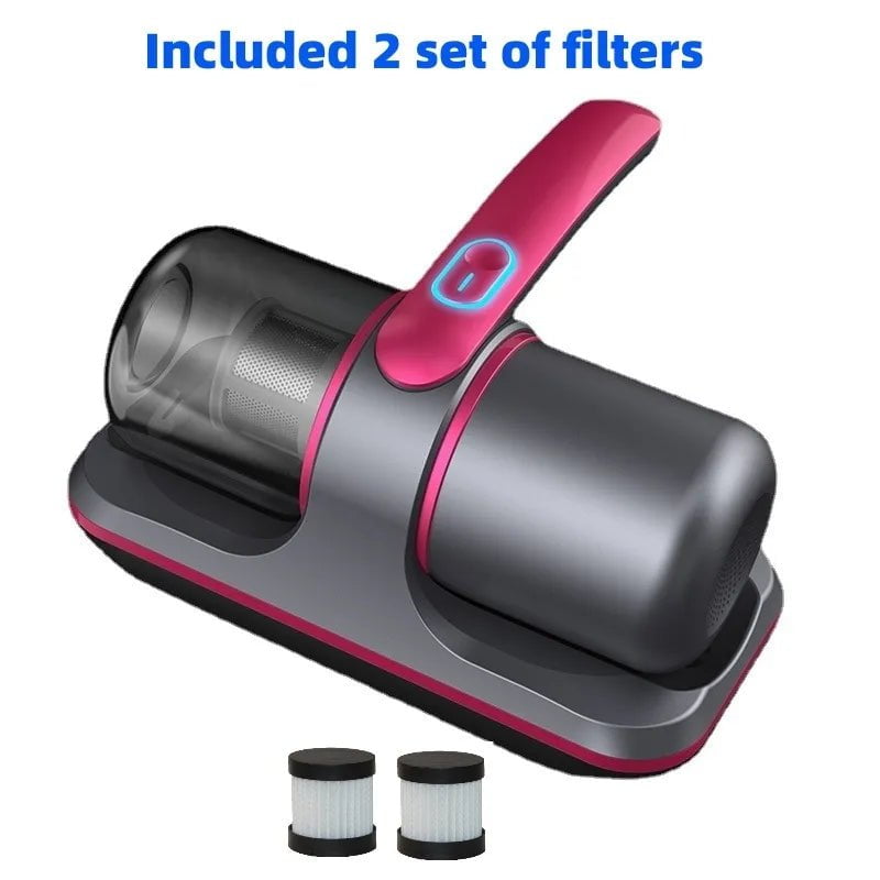 Storazone Red Wireless Mattress Vacuum Cleaner Cordless Handheld UV-C Bed Dust Remover Indepth Cleaning Sofa Specialist 12Kpa Powerful Suction