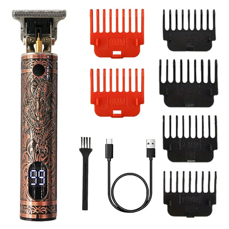 Storazone Red Xiupi Three-speed Variable Gear T9 Hair Clipper Shaving Hair Trimming Hair Trimming Electric Shaver Boyfriend Gift Barber Clippers