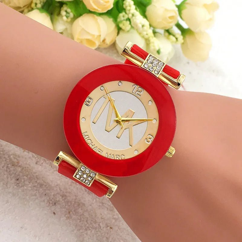 Storazone Red / Yes Brand TVK Watch Women Gift Fashion Watches Black Luxury Clock Silica Gel Quartz Woman Wristwatch Relogio Masculino Zegarek Damsk