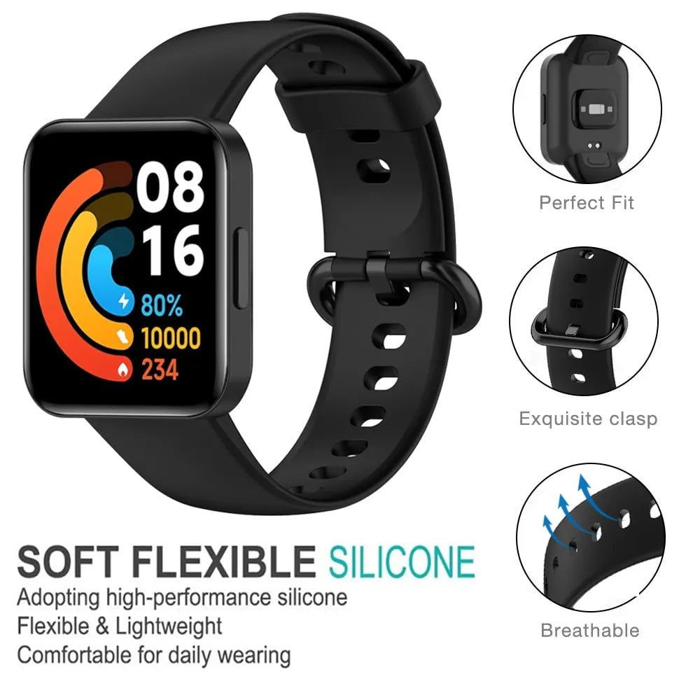 Storazone Replacement Strap For Mi Watch Lite Silicone Watchbands Watch Strap For Redmi Watch 2 Lite Strap Correa Bracelet