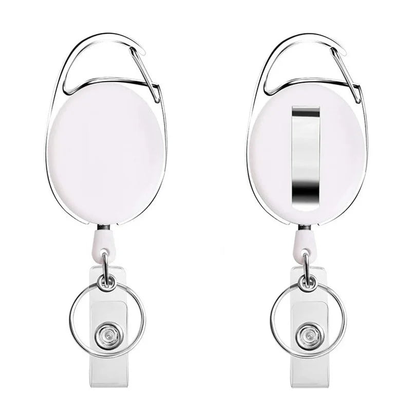 Storazone Retractable Badge Reel with Card Holder Reel Clip Key Ring Retractable ID Card Holder Key Chain Holders for Office Name Tag