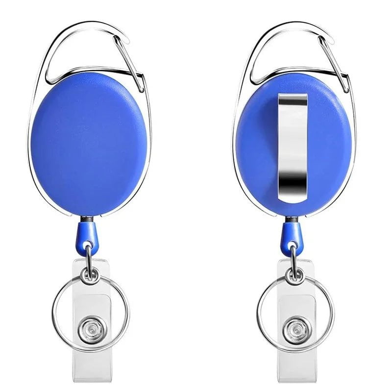 Storazone Retractable Badge Reel with Card Holder Reel Clip Key Ring Retractable ID Card Holder Key Chain Holders for Office Name Tag