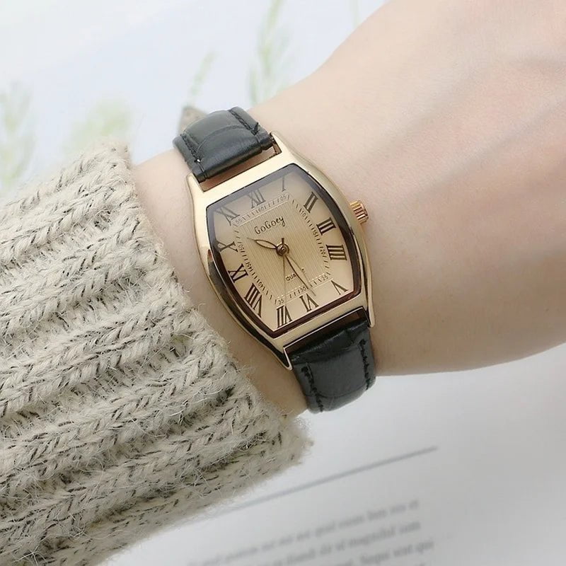 Storazone Retro Brown Women Watches Qualities Small Ladies Wristwatches Vintage Leather Bracelet Watch Fashion Brand Female Envío Gratis
