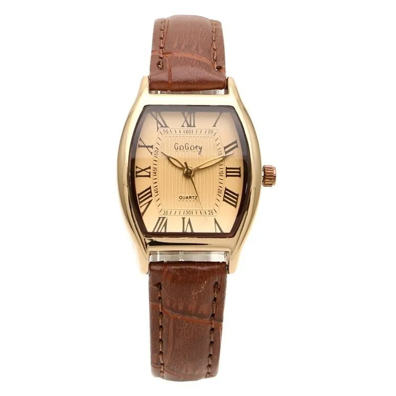 Storazone Retro Brown Women Watches Qualities Small Ladies Wristwatches Vintage Leather Bracelet Watch Fashion Brand Female Envío Gratis