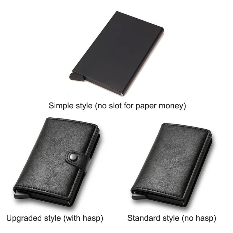 Storazone Rfid Credit Card Holder Men Wallets Bank Cardholder Case Small Leather Slim Thin Magic Mini Wallet Smart Minimalist Wallet  2023