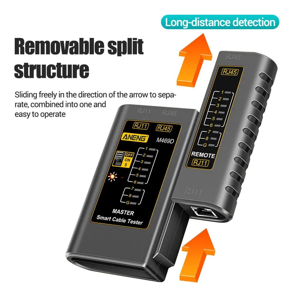 Storazone RJ45 Cable lan Tester Network Cable Tester RJ45 RJ11 RJ12 CAT5 UTP LAN Cable Tester Networking Tool Network Repair