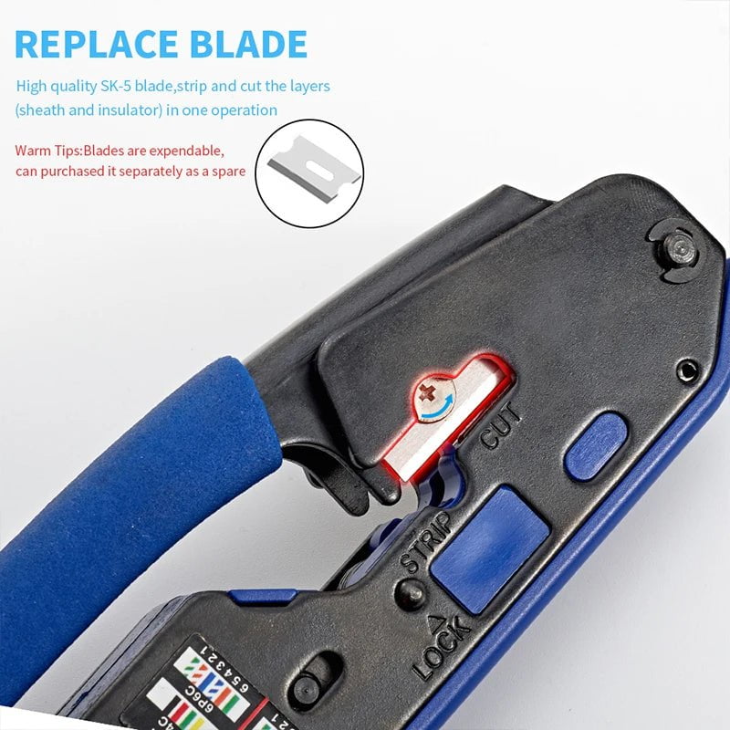 Storazone RJ45 crimping tools pliers network cable crimper wire stripper cutter ethernet clip tongs RJ45 RJ12 RJ11 cat6 cat5e cat5