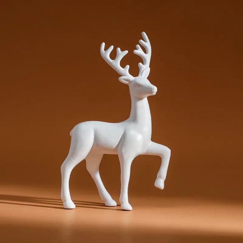 Storazone Room Decor Mother Deer Cute Kids Room Decor Sculptures Kawaii Miniatures Sculptures Christmas Home Decoration Fawn Figurines