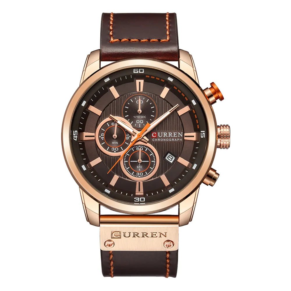 Storazone rose coffee CURREN Fashion Date Quartz Men Watches Top Brand Luxury Male Clock Chronograph Sport Mens Wrist Watch Hodinky Relogio Masculino
