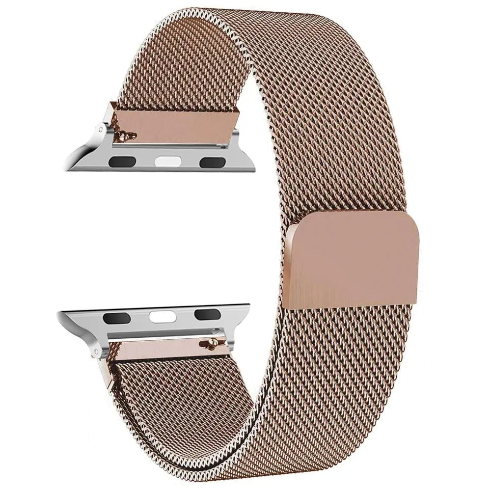 Storazone Rose Gold / 38mm 40mm 41mm milanese Loop Band for apple watch Strap Ultra 49mm 45mm 44mm 41mm 40mm Metal Wristband bracelet iwatch series 3 4 5 6 7 8 9 SE