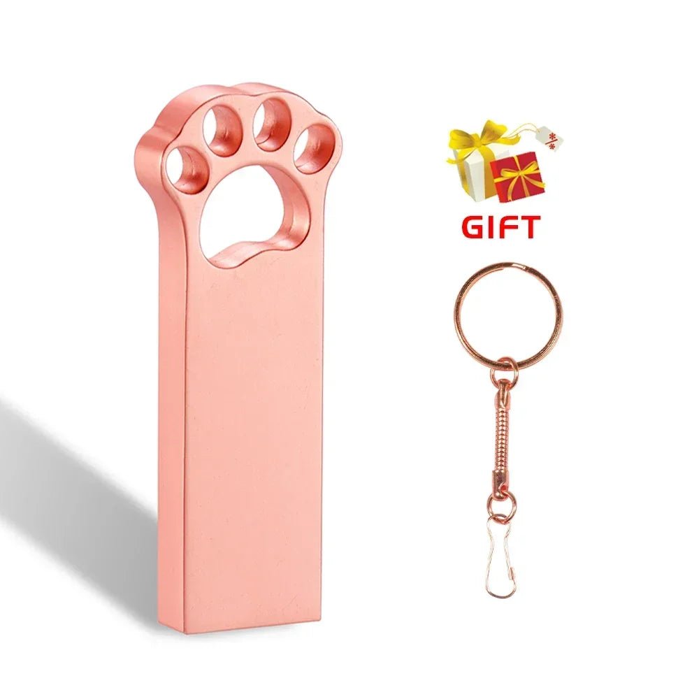 Storazone Rose gold / 4GB / CHINA JASTER Metal cat claw USB 2.0 Flash Drive 64GB 32GB High speed Pen drive 16GB Memory stick Free custom logo Creative gift U disk