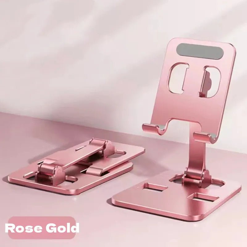 Storazone Rose Gold Universal Aluminum Alloy Portable Tablet Holder For iPad Air Pro Mini Tablet Stand Mount Adjustable Flexible Mobile Phone Stand