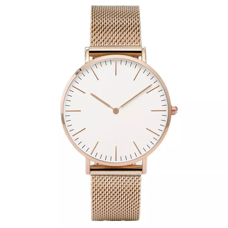 Storazone Rose Gold White Luxury Rose Gold Watch Women Bracelet Watches Top Brand Ladies Casual Quartz Watch Steel Women's Wristwatch Montre Femme Relogio