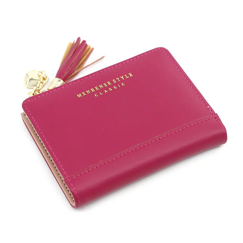 Storazone Rose Red-C Women's Wallet Short Women Coin Purse Fashion Wallets For Woman Card Holder Small Ladies Wallet Female Hasp Mini Clutch For Girl