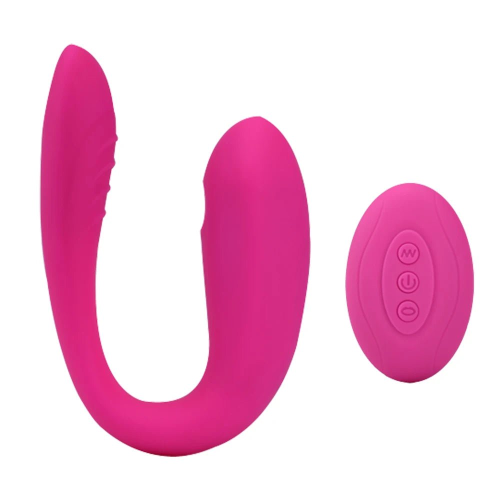 Storazone Rose Red / CHINA Vagina Sucking Vibrator For Couples U Shape Bendable G-spot Vibrator Clitoris Sucker Female Masturbation Erotic Toys for Adults