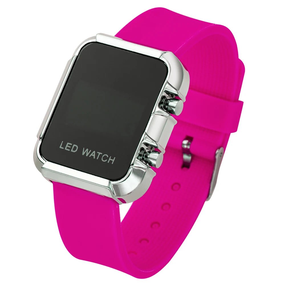 Storazone Rose red Luxury Top Brand LED Women Watch Simple Sports Digital Wristwatch Fashion Elegant Lover Electronic Ladies Watch relogio feminino