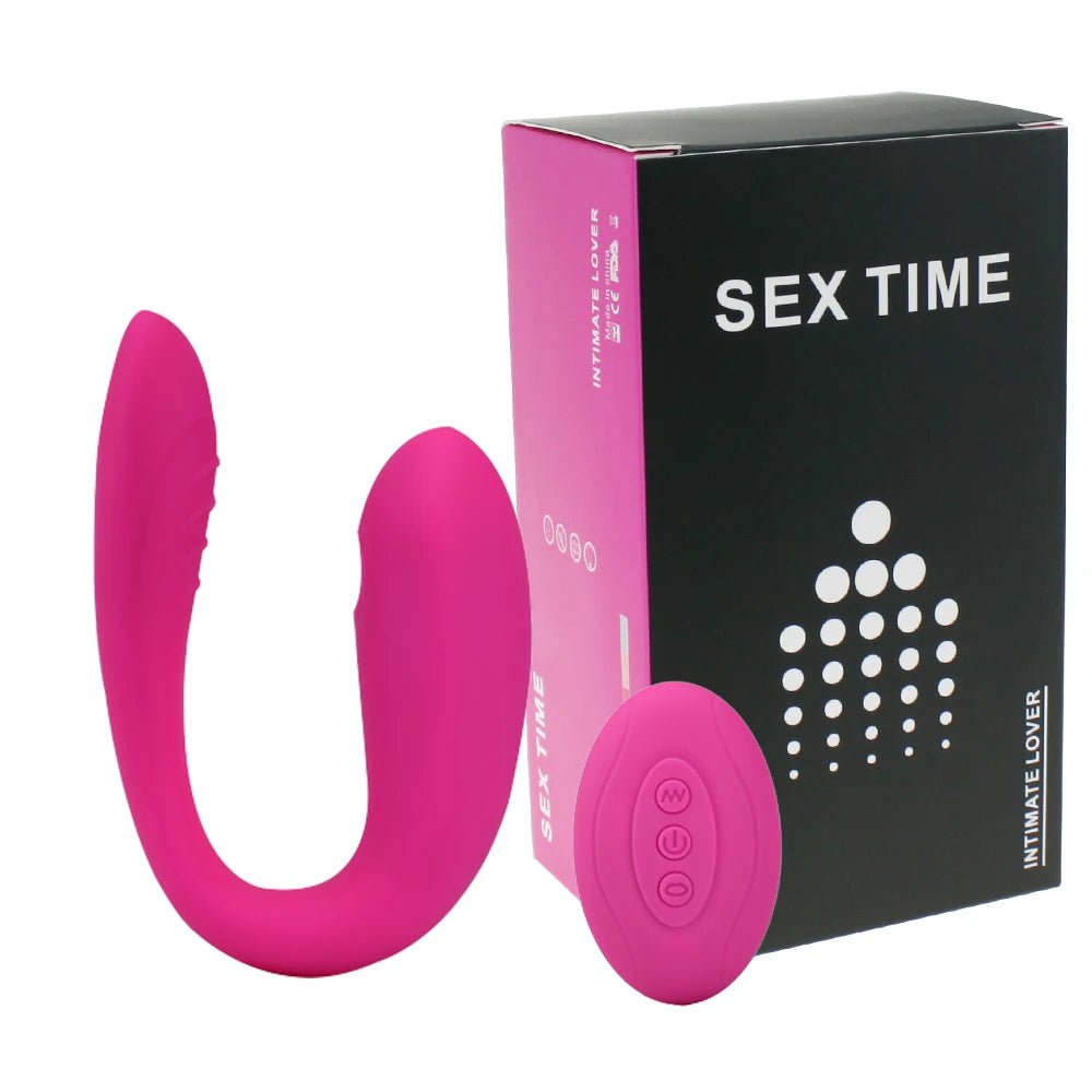 Storazone Rose red with Box / CHINA Vagina Sucking Vibrator For Couples U Shape Bendable G-spot Vibrator Clitoris Sucker Female Masturbation Erotic Toys for Adults