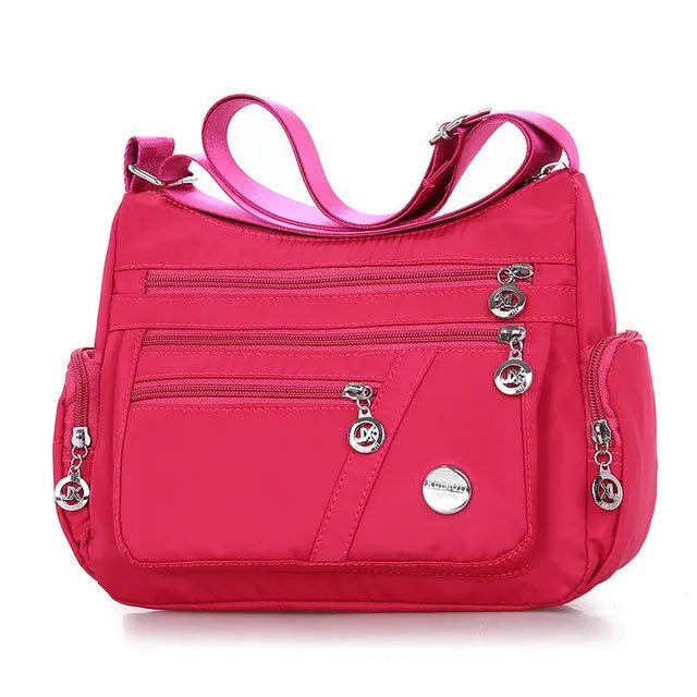 Storazone rosered / 27x11x20cm Yogodlns Oxford Waterproof Shoulder Bag Women Casual Crossbody Bag Multifunction Shopping Handbag Large Capacity Messenger Bag