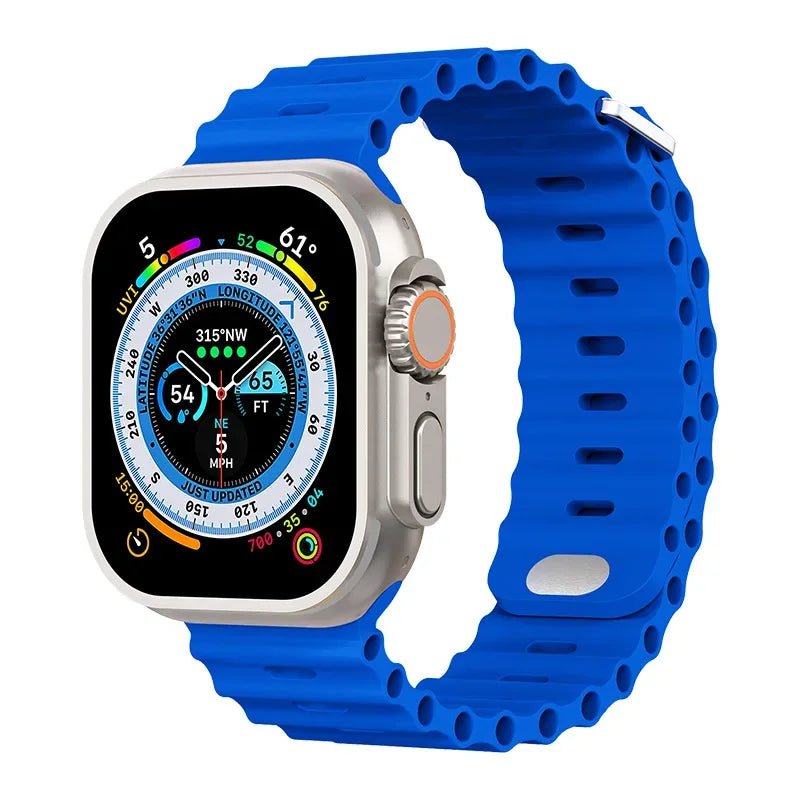 Storazone Royal blue / For 38mm 40mm 41mm Silicone strap For Apple watch Ultra/2 49mm Sports breathable soft wrist band For iwatch 9 8 7 6 5 4 SE 45mm 41mm 44mm 42mm 40mm