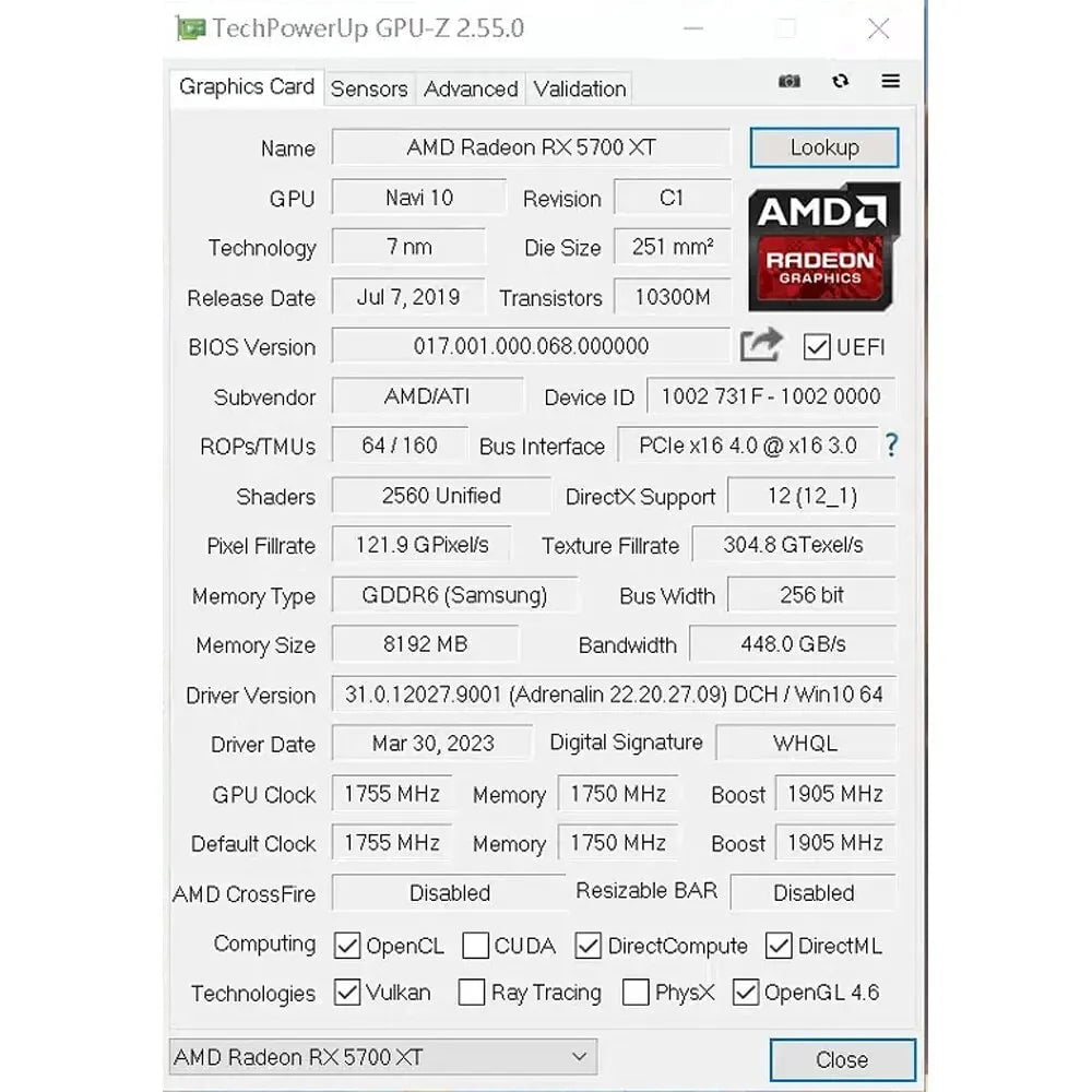 Storazone RX5700XT 8g SOYO AMD Radeon RX5700XT 8GB Gaming Graphics Card GDDR6 Memory 256Bit PCIEx16 4.0 for Desktop Computer Video Cards RX 5700XT
