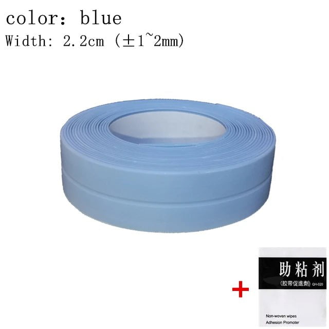 Storazone S-blue / 100CM For Bathroom Kitchen Accessories Shower Bath Sealing Strip Tape Caulk Strip Self Adhesive Waterproof Wall Sticker Sink Edge Tape