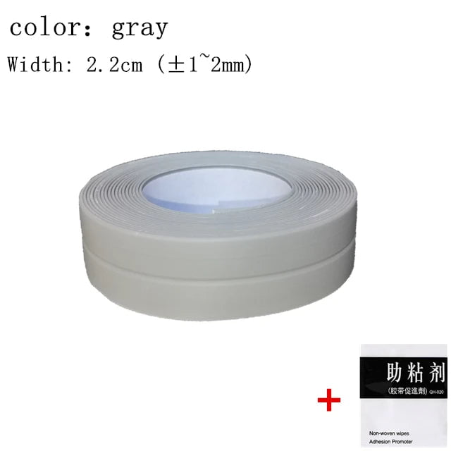 Storazone S-gray / 100CM For Bathroom Kitchen Accessories Shower Bath Sealing Strip Tape Caulk Strip Self Adhesive Waterproof Wall Sticker Sink Edge Tape