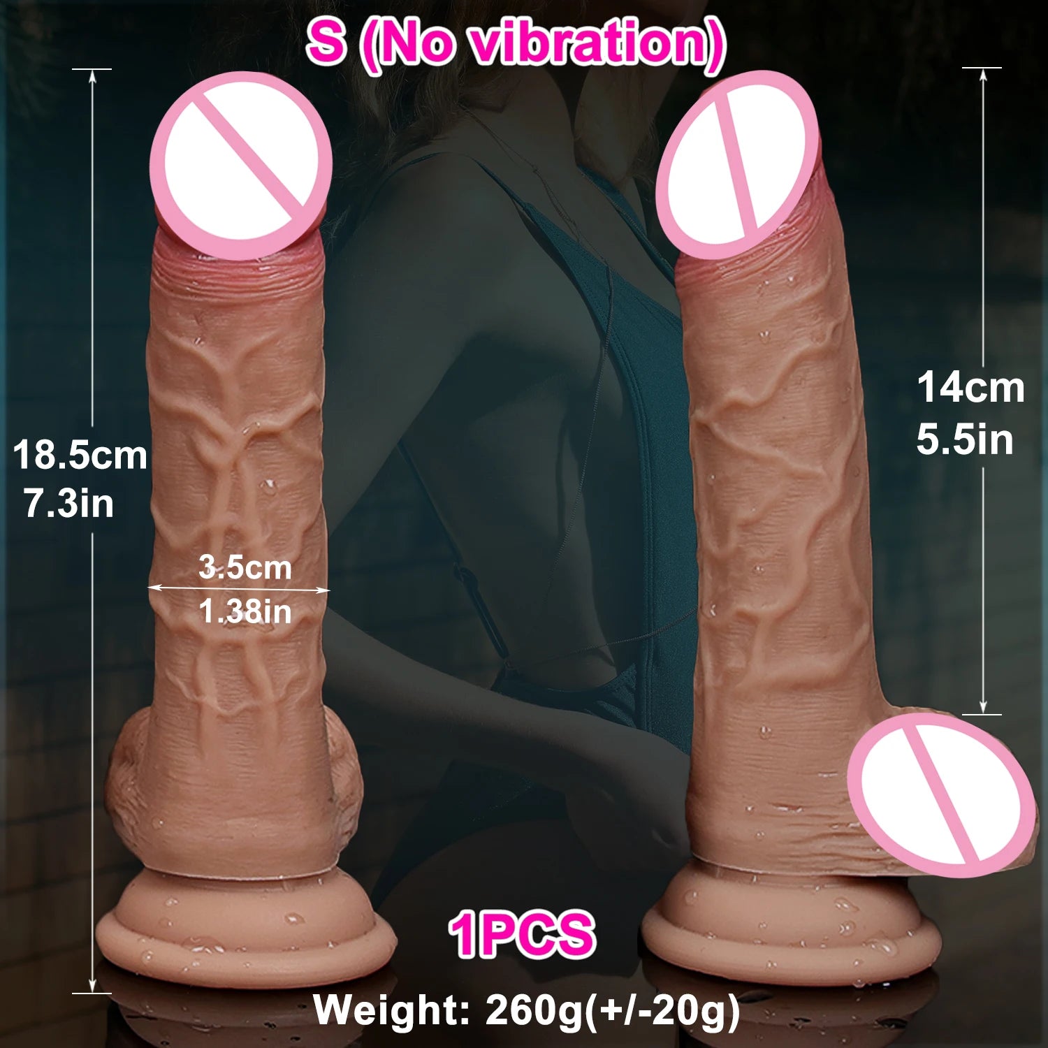 Storazone S-No Vibration / CHINA Soft Realistic Skin Feel Human Penis Cheap Dildo Double Silicone Suction Cup Thick Dick Anal Sex Toys Men Women Gay Strapon Cock