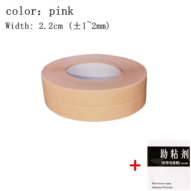 Storazone S-pink / 100CM For Bathroom Kitchen Accessories Shower Bath Sealing Strip Tape Caulk Strip Self Adhesive Waterproof Wall Sticker Sink Edge Tape