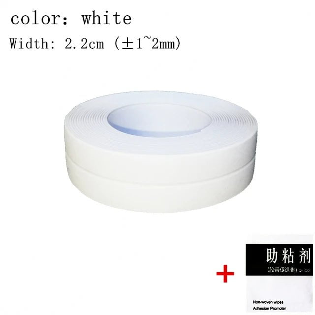 Storazone S-white / 100CM For Bathroom Kitchen Accessories Shower Bath Sealing Strip Tape Caulk Strip Self Adhesive Waterproof Wall Sticker Sink Edge Tape