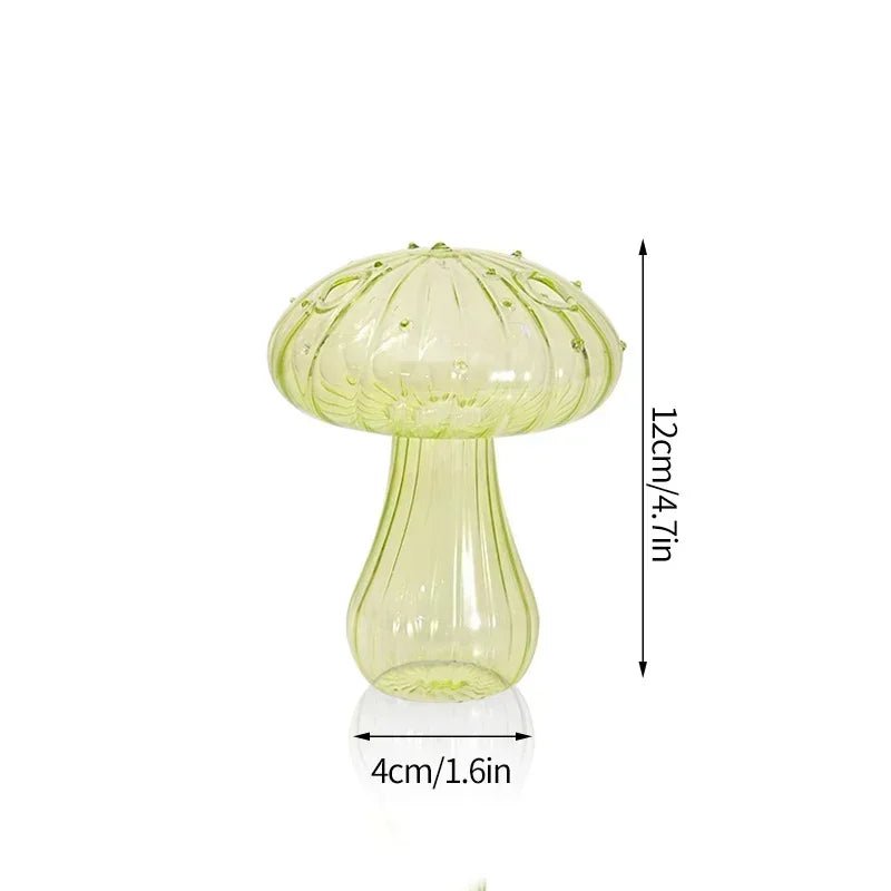 Storazone S1 mushroom vase Creative Mushroom Glass Vase Plant Hydroponic Terrarium Art Plant Hydroponic Table Vase Glass Crafts DIY Aromatherapy Bottle