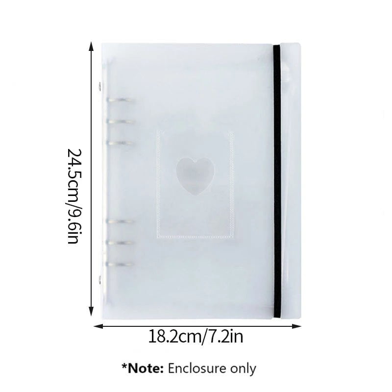 Storazone S2 Photo album cover A5 Kpop Binder Photocards Holder Ins Album Book 3 Inch Album Heart Photo Card Album Student School Stationery Birthday Gifts