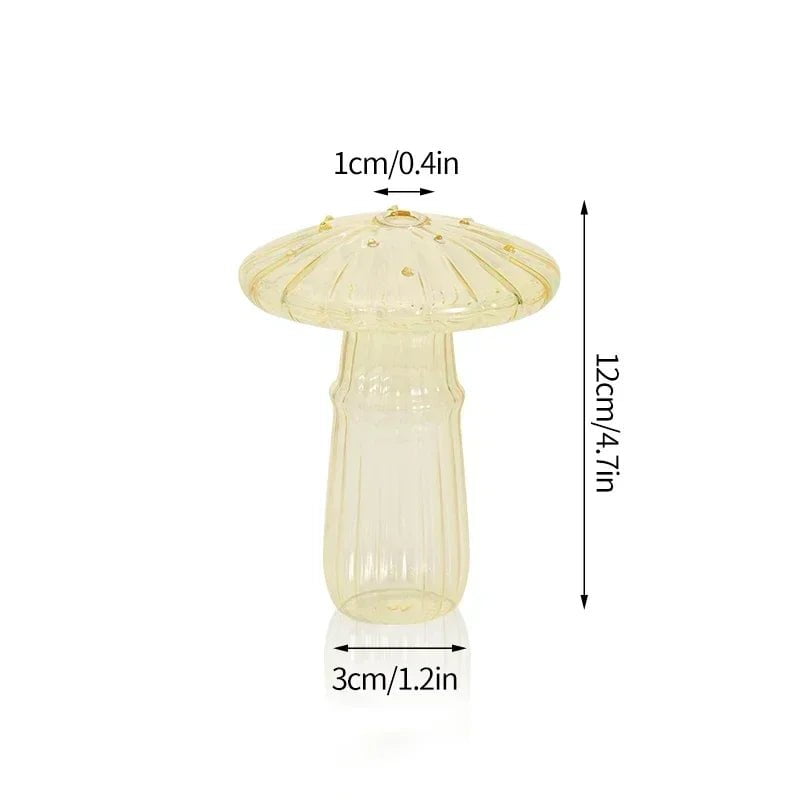 Storazone S3 mushroom vase Creative Mushroom Glass Vase Plant Hydroponic Terrarium Art Plant Hydroponic Table Vase Glass Crafts DIY Aromatherapy Bottle